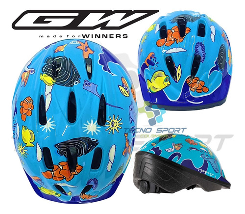 Casco Niño + Guante Gel Bicicleta Patines Skate Monopatin
