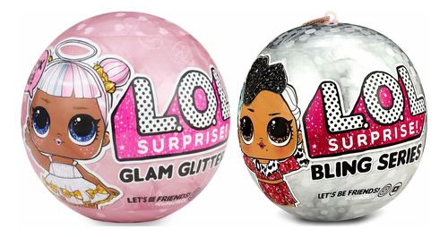 Lol Surprise Dolls Deluxe Bundle - 1 Bling And 1 Glam Glitt.