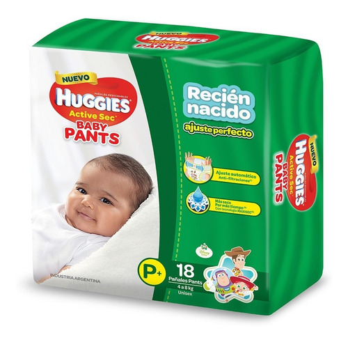 Pañales Huggies Active Sec Baby Pants Maxipack P M G Xg Xxg
