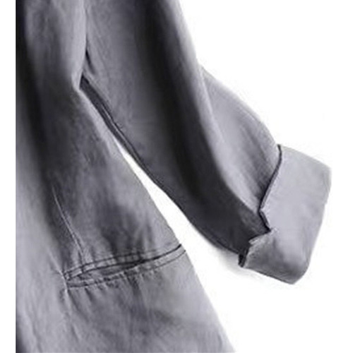 Blazer De Manga Larga Informal De Mujer De Corte Holgado