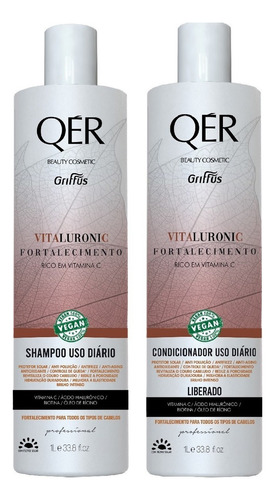  Kit Shampoo E Cond Vitaluronic Fortalecimento Griffus 1kg