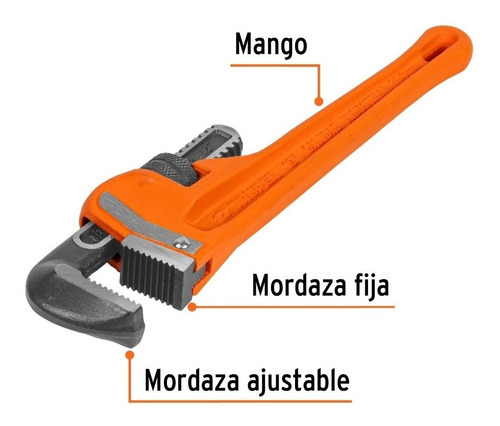 Llave Para Caño Stilson 12 Pulgadas 32 Mm Truper 15837