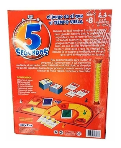 Imagen 3 de 3 de 5 Segundos Juego De Mesa Toyco