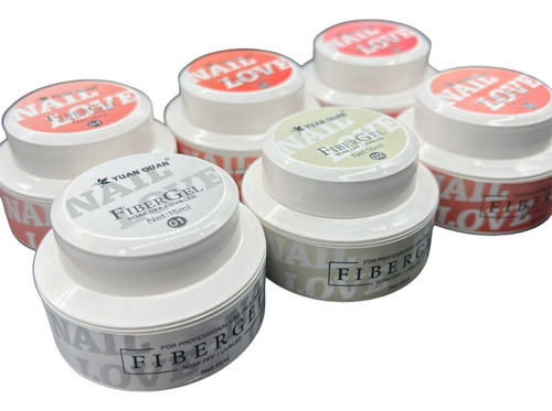 Gel De Fibra Para Uñas Extension De Uñas Reparadora 6 Piezas