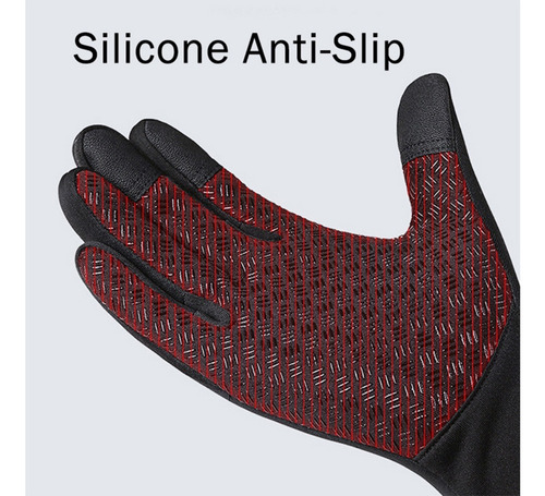 Imagen 7 de 7 de Guantes Moto Bici Neopreno Y Polar C/touch Y Antideslizante