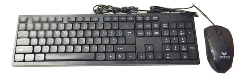 Kit Teclado E Mouse Com Coputador 1000dpi Basic Ingles Cor Do Mouse Preto Cor Do Teclado Preto