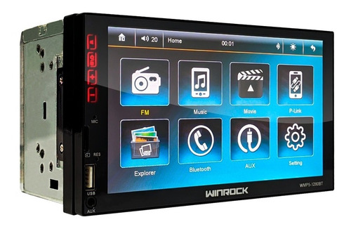 Radio Mp5 Para Carro Winrock Wmp5-1280bt 6.2  Usb/sd/bt/fm