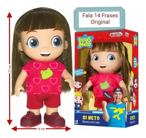 Kit Boneca Gi Neto Com Som E Luccas Neto Loiro Com Som