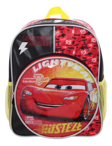 Mochila Kinder Disney Cars Rayo Mcqueen Mod A Color Negro