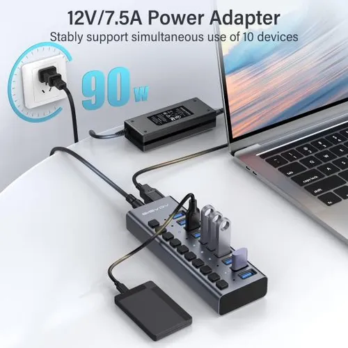 Hub Usb 3.0 Acasis: Concentrador Alimentado Para Datos