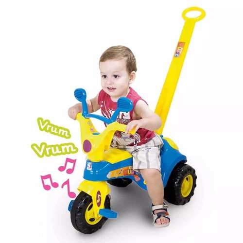 Triciclo Infantil Baby Music Azul Cotiplas 