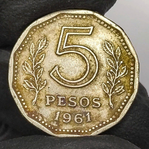 Argentina 5 Pesos 1961 Antigua Moneda Colección