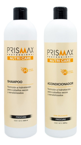 Prismax Nutri Care Shampoo + Enjuague Nutritivo Grande 6c