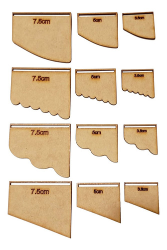 Molde De Mdf Para Moños De Cabello, Modelo 78, 24 Piezas