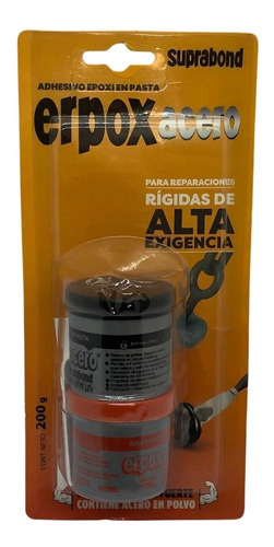 Pegamento Pasta Suprabond Adhesivo ERPOX ACERO ALTA EXIGENCIA no tóxico