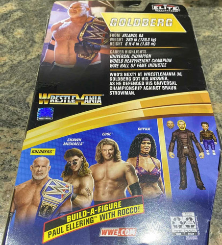 Imagen 3 de 4 de Wwe Elite Collection Wrestlemania Goldberg Figura