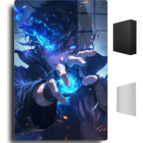 Colección Cuadros Solo Leveling Metal + Soporte 20x30 Poder