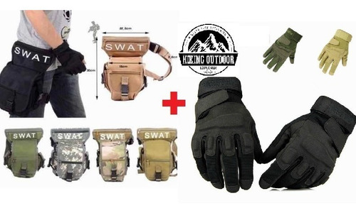 Guante Blackhawk  + Muslera Táctica Pesca Caza Hiking Outdoo