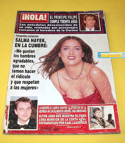 Salma Hayek Revista Hola De España 1998 Leonardo Dicaprio