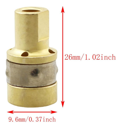 5pcs Brass Conductive Nozzle Seat Nozzle Protective Sleeve (