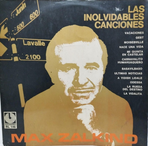 Max Zalkind  Las Inolvidables Canciones Lp La Cueva Musical
