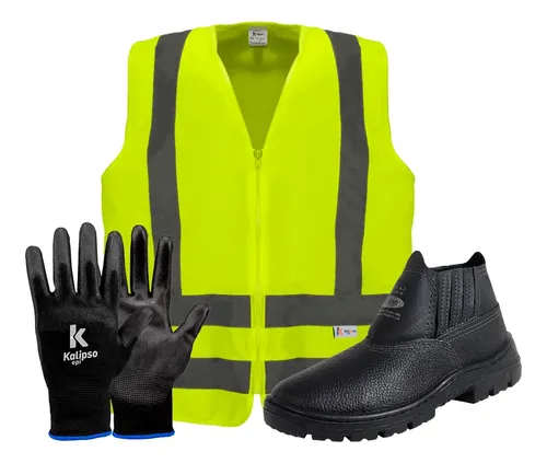 Kit Entregador Mercado Livre Shopee Colete Luva Bota Epi