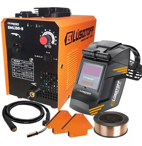 Soldadora inverter Lüsqtoff SML150-8 naranja y negra 50Hz/60Hz 220V