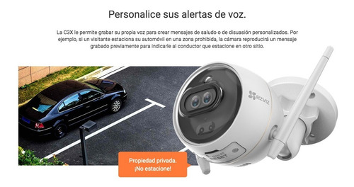 Imagen 8 de 10 de Kit Inalambrico Ezviz Camara Ip 1080p C3x Wifi Luz Audio