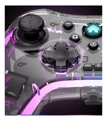 Control Bluetooth Gamepad Rgb Celular Pc Android Con Soporte