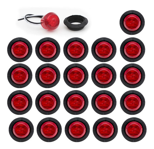 12 Pcs Tmh 1 4 Montaje Rojo Lente Led Marcador Remocion
