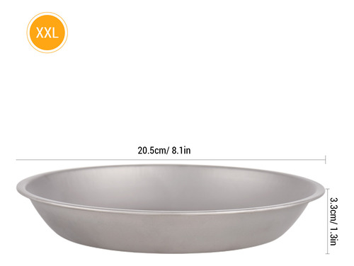 Vajilla De Camping Ti Plate Para Barbacoa Y PĂcnic, 5 Unidad