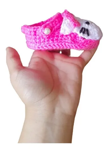 Zapatitos Hello Kitty Para Bebe Tejidos A Crochet Cuotas sin inter s