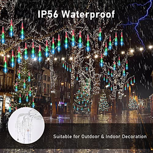 Luces Navidad Aluan Meteoros 20 Tubos 720 Led Multicolor