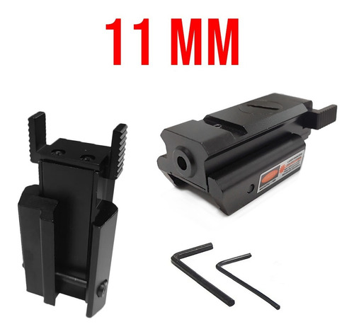 Imagen 3 de 10 de Mira Laser Punto Rojo Compacta Tactica Para Pistola Rifle