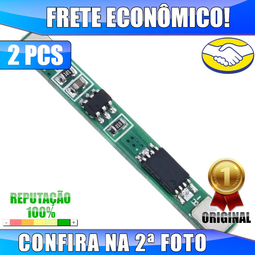 ((( 2 Peças ))) Placa Proteção Bateria Carregador Bms 1s 3a