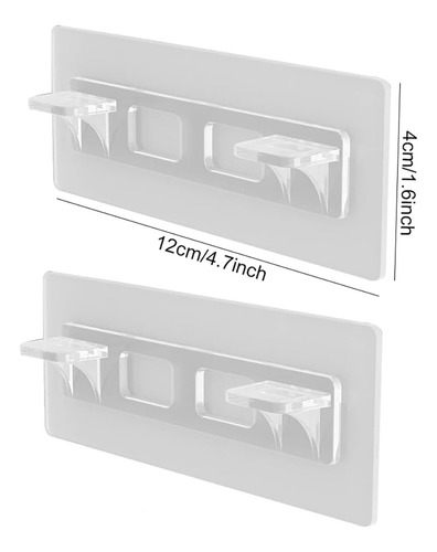 Soporte De Estante Sin Perforaciones, Clips Autoadhesivos Tr