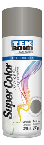 Pintura Aerosol Spray 350ml Uso General Platino Tekbond Color Único Color