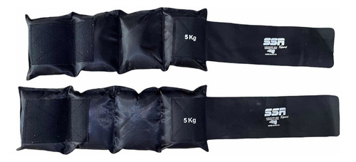 Pesas Fitness Par De Polainas Para Tobillos 5kg Cada Una Negro