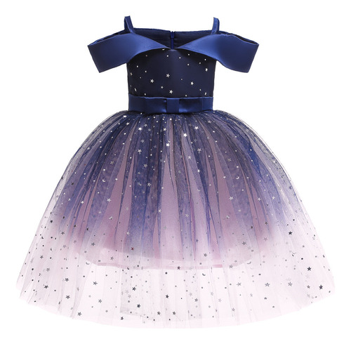 Vestido De Princesa Con Hombros Descubiertos A La Moda Niñas