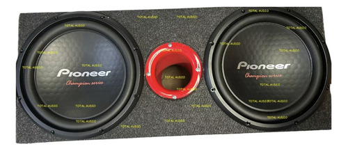 2 Subwoofer Pioneer Champion Ts-w312d4 C/cajón Doble Scorpio Color 12 Pulgadas