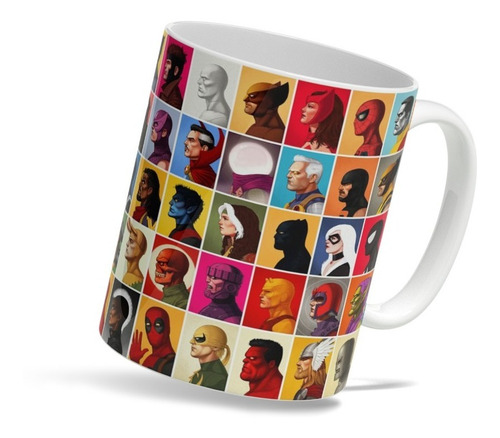 Caneca  Personalizada Super Heróis Marvel Cerâmica 325 Ml