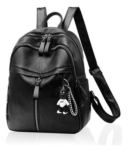 Mochila Casual De Viaje Para Mujer Mochila Mujer Moda Impermeable Antirrobo Bolsa Cuero Pu