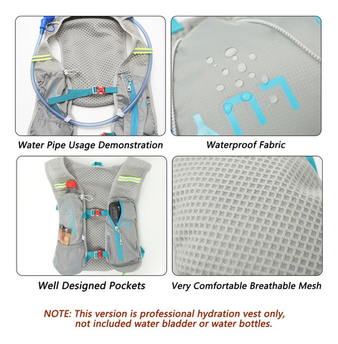 Mochila Hydion Vest Para Correr, Hacer Senderismo O Andar En