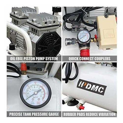 Hpdmc 2 Ultra Quiet Air Compressor Oil Pump 3.9 Cfm