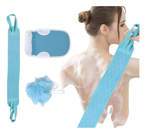 Kit De Baño Con Cepillo, Masaje Y Exfoliación Para Ducha