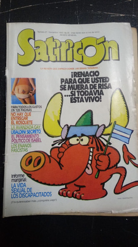 Revista Satiricón N 27 Noviembre 1983 Fx