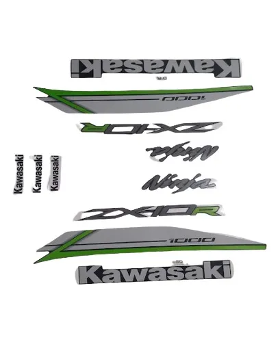 Kit Jogo Faixas Adesivos Zx 10 2018 Prata | Frete grátis Kit Jogo Faixas Adesivos Zx 10 2018 Prata | Frete grátis