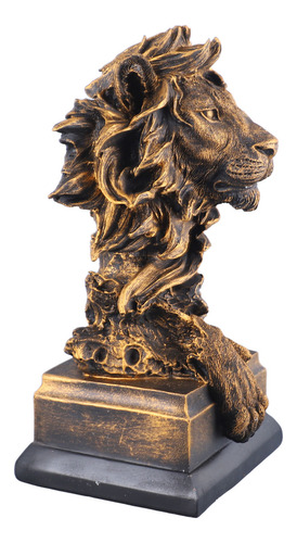 Figura De León De Resina, Innovadora, Vintage, Exquisita Par