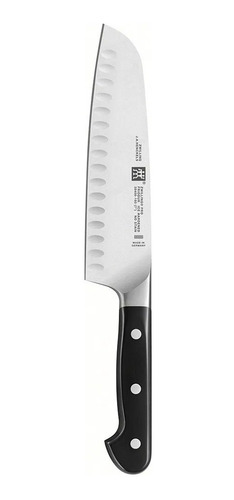 Faca De Corte Aço Inox Santoku Com Alvéolos 7 Zwilling Pro