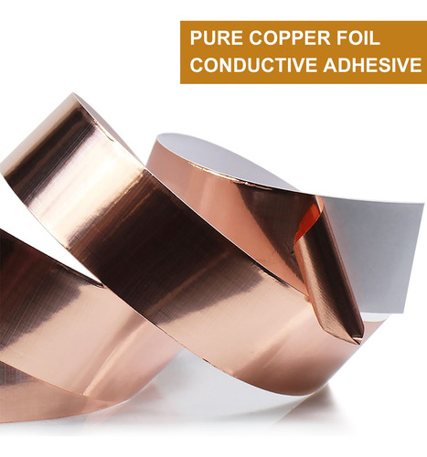Cinta Adhesiva De Cobre 25mm X 20 Metros Adhesivo Conductor